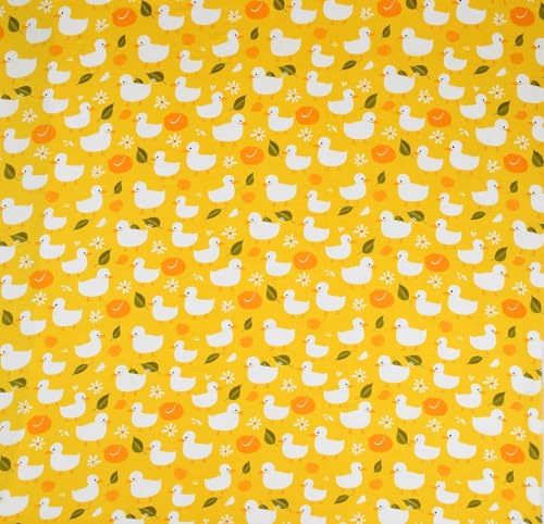 Image of RD FABS Glace Cotton Wrinkle Free Soft Hypoallergenic Elastic Fitted Cartoon Printed Bedsheets for Kids with 2 Pillow(Size,78 x 72 Inches(Fits up to 8 Inch),Yellow Duck),Double Bed,300 TC