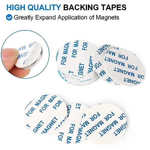 TRYMAG Small 20x3mm 6 Pieces Strong Neodymium Magnets, Disc with Adhesive Backing for Crafts, Heavy Duty Permanent Rare Earth Magnets for Fridge, DIY, Board, Office - Thumbnail 7
