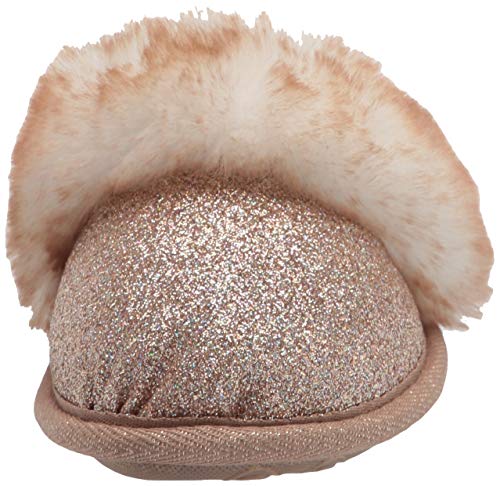 Jessica Simpson Girls Comfy Slippers - Cute Faux Fur Slip-On Shoes Memory Foam House Slipper, Gold, Small #TOP1