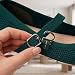 Imagen de GLAMORA Bailarinas Mujer Merceditas Punto Correa Hebilla Cierre Rápido Zapatos Planos Cómodos Plantilla Acolchada Tejido Transpirable Verano Ligero Diario Ajustable green-38