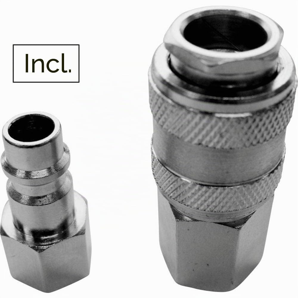 TOOLCRAFT Enrouleur de tuyau à air comprimé 10 m 20 bar Fixation murale Fixation au plafond
