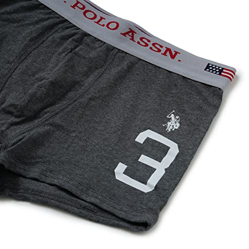 Image of U.S. Polo ASSN. Mens I015 Anti Microbial Branded Stretch Cotton Underwear Trunk -Pack of 1