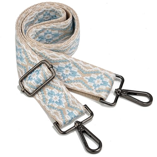 Image of Purse Strap Gold Hardware Replacement Crossbody Bag Strap, Wide Adjustable Shoulder Strap