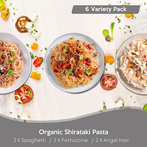 image for Caloless Konjac Shirataki Noodles 6-Pack (Angel Hair/Fettuccine/Spaghe