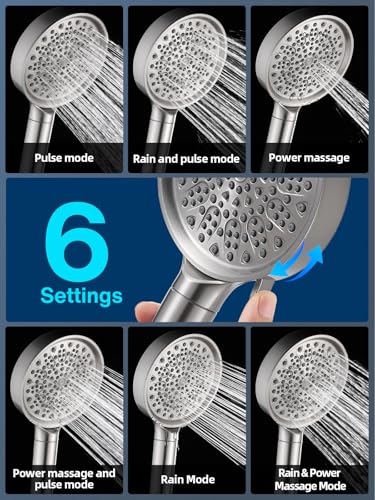 Image of Cobbe Handheld Filtered Shower Head - Filters >99% Chlorine - Advanced 2.0 Carbon System - Water Softening Beads for Hard Water - Relieves Dry, Itchy Skin - Brushed Nickel