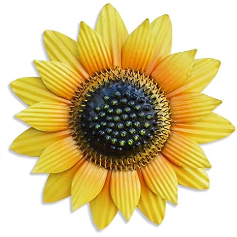 GIFTME 5 Metal Sunflower Wall Art Decor (12 Inch Yellow) Cover