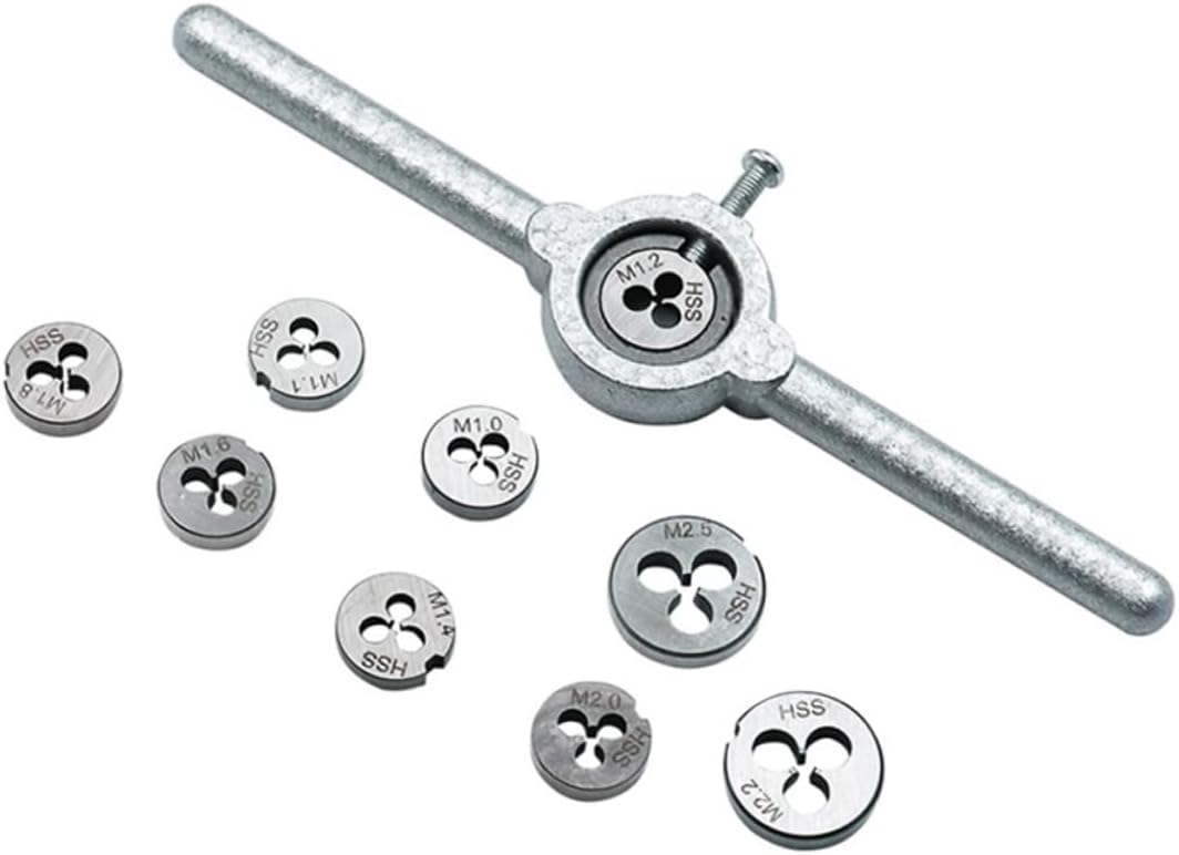 31pcs Metric Tap and Die Set Thread Tap Die Round Wrench Tool for Metal and Plastic Material