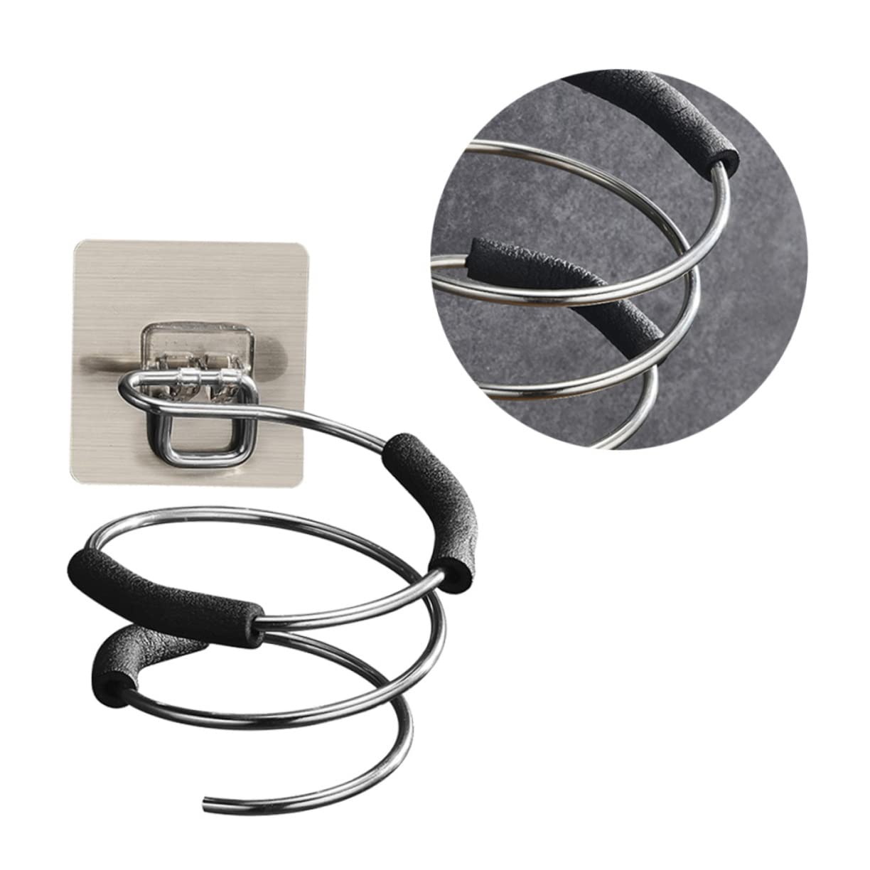 IWOWHERO Bathroom Hair Dryer Holder Wall Mounted Anti- Space Enhances Home Organization