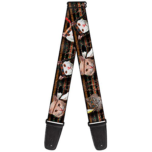 Buckle-Down Sangle de guitare – Dancing Bears Noir/multicolore – 5,1 cm de large – 73,7 à 137,2 cm de long - Les Beatles, Paul McCartney, John Lennon, RIngo Starr, George Harrison Buckle-Down Sangle de guitare – Dancing Bears Noir/multicolore – 5,1 cm de large – 73,7 à 137,2 cm de long