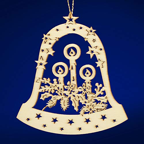 SIKORA BS-LS Traditionelle Filigrane Christbaumschmuck Holzanhänger...