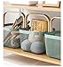 HOJKMA Mesh Steel Storage Organizer Basket, Multi-Functional Metal Wire Hanging Kitchen Baskets Fruit Basket with Bamboo Handle Ideal for Kitchen, Bathroom, Pantry, Cabinet Home, Shopping, Green