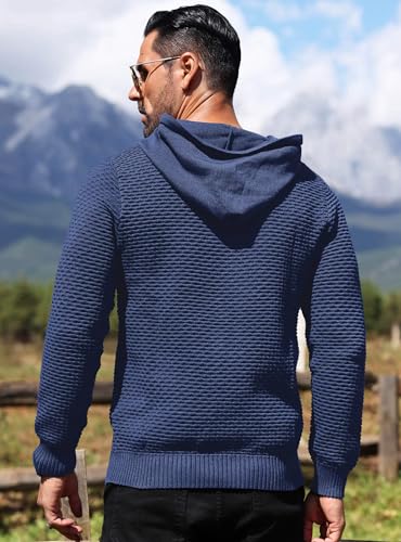 Image of HYPESTFIT Men's Hooded Sweatshirt, Regular Fit, Textured Fabric