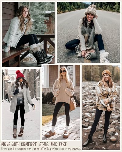 High Waist Leggings for Women - Opaque, Soft Tummy Control Athletic Pants for Yoga, Running, Workout and Gym4