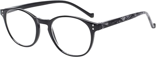 Miniatura 6 de NORPERWIS 5 pares de anteojos de lectura, ajuste estándar con bisagra de resorte para hombres y mujeres (negro, morado, rojo, azul, marrón, 2.00)