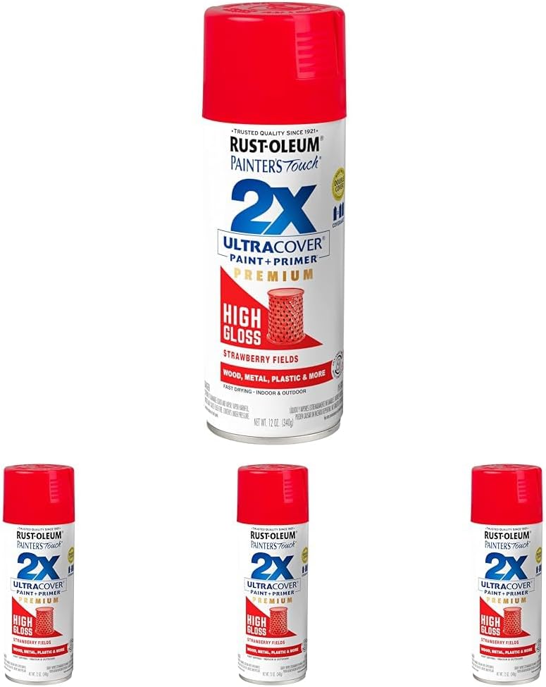 Rust-Oleum Painter's Touch 2X Spray Paint 12 oz Strawberry Fields (4-pack)