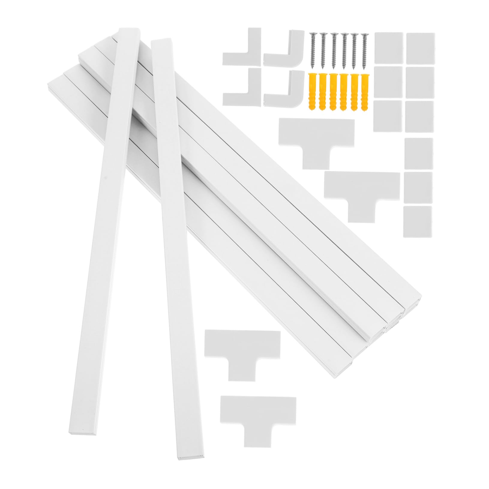 Ocultador de Cables de Pared PVC Blanco, Flexible y Mural