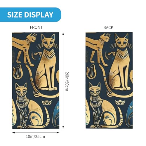Gaiter Facial Dorado con Estampado de Mitología Egipcia para Mujer y Hombre, Mascarilla de Cuello para Motocicleta, Ciclismo, Esquí, Fiesta miniatura 3