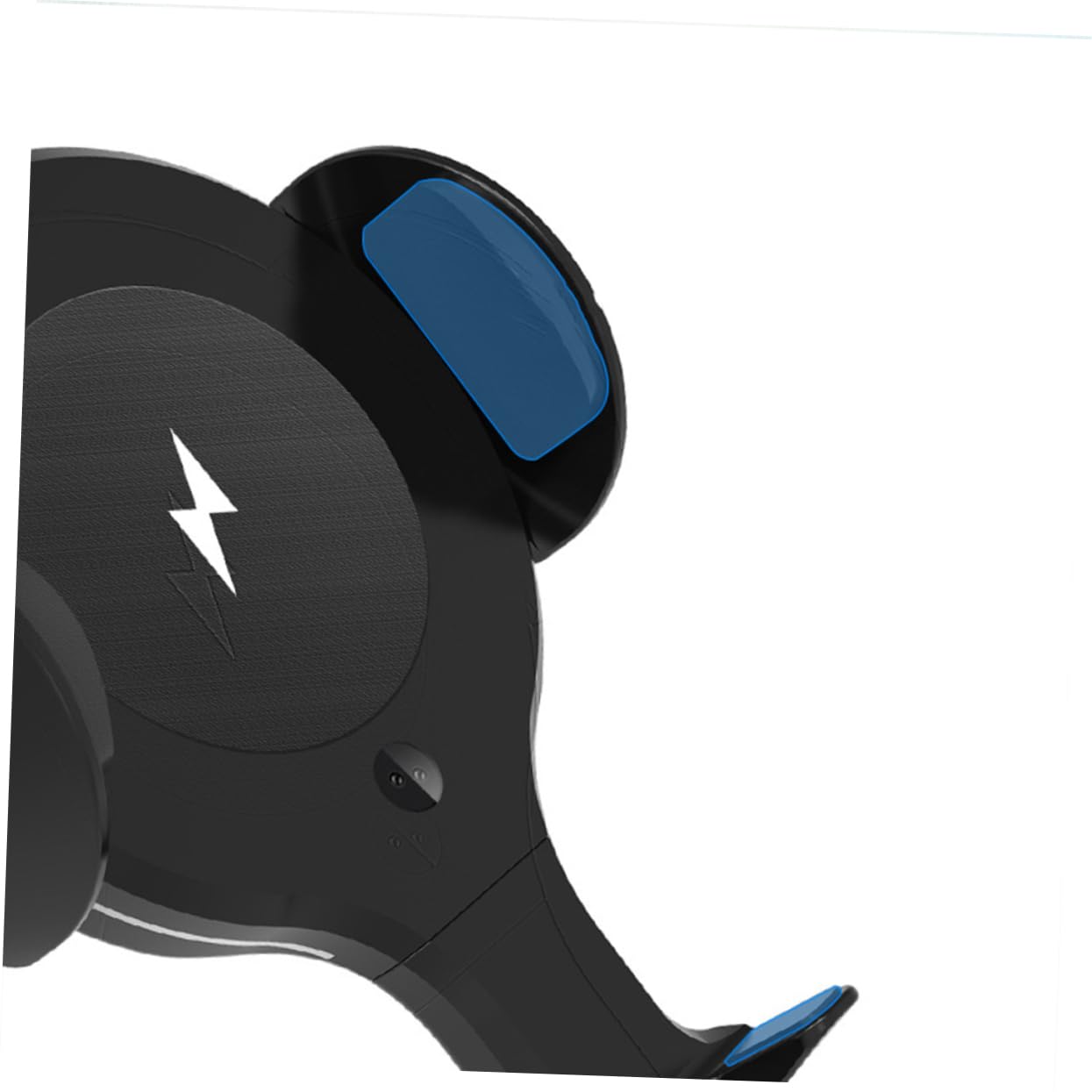 Caricabatterie Nero 10w Telefono Auto Wireless Supporto Abs Pom | Ventola e Cruscotto, Rotazione 360 Gradi, Protezione Sovraccarico e Sovratensione