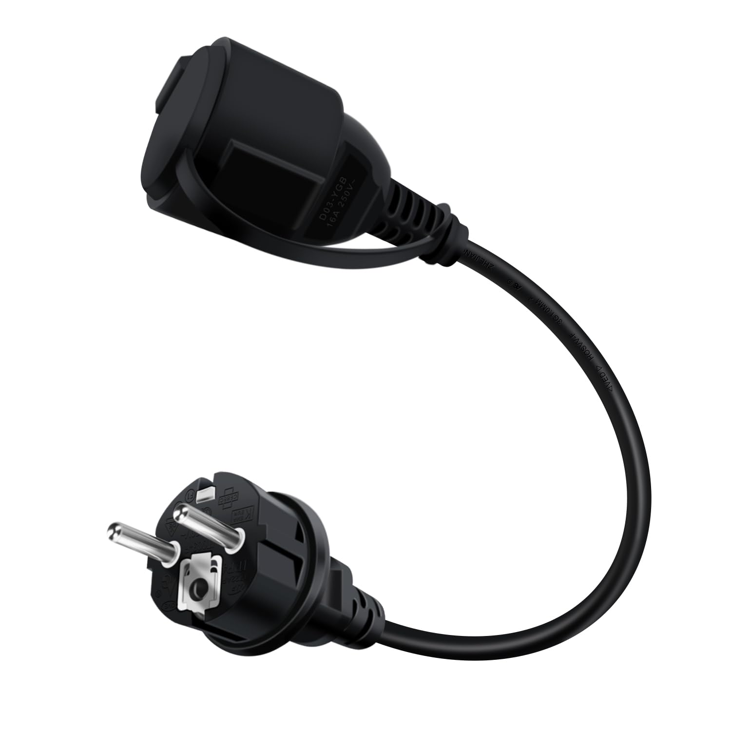 Fiche Triple Pour Prise, Rallonge Avec 3 Prises Schuko 16A/ 250V/ Max.3500W 3 En 1 Adaptateur De Prise Distribution A 3 Voies Ip44 Triple Prise Pour Maison Bureau Voyages 86445338
