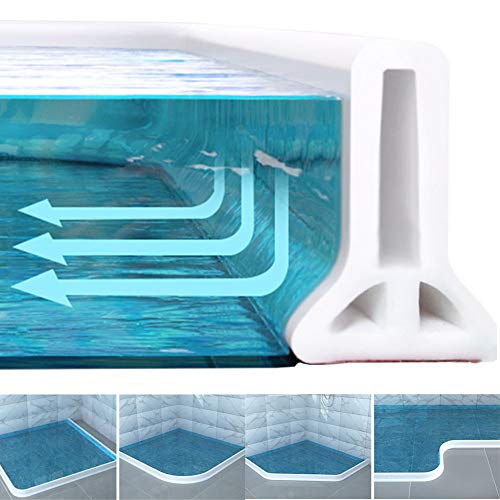 New Collapsible Threshold Water Dam -Bathroom Water Stopper Flood Shower Barrier Dry And Wet Separation Collapsible Shower Threshold (3 Foot) #TOP14