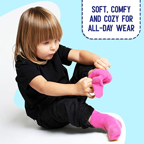 Hot Feet Toddler Boys And Girls Crew Warm Thermal 5/6 Pack Socks W/Soft Thick Brushing Inside, X-Large, Men, Christmas Red #TOP4