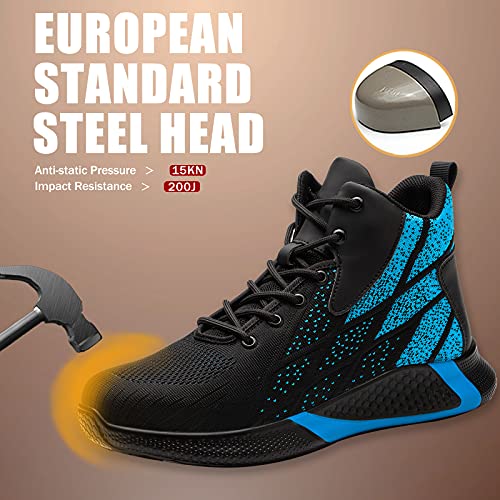 ARCHINSERT Steel Toe Shoes for Men Women Work Indestructible Safety Shoes Work Slip Resistant Protected Steel Toe Lightweight Safety Sneakers Fashion Safety Industrial Shoes2