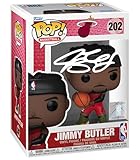 Jimmy Butler #202 2024 City Edition Uniform Facsimile Signed Reprint Laser Autographed Funko POP! Basketball NBA: Miami Heat Figurine with Protector Case