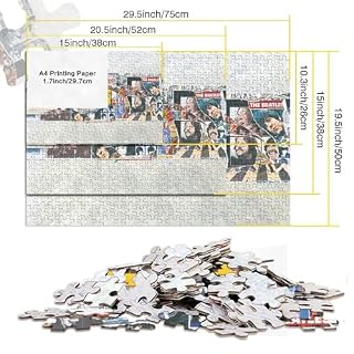 Puzzles pour Adultes et Enfants 1000 pièces Les Beatles Puzzles pour Adultes 1000 pièces Puzzles Cadeaux de Noël (75x50cm) - Les Beatles, Paul McCartney, John Lennon, RIngo Starr, George Harrison Puzzles pour Adultes et Enfants 1000 pièces Les Beatles Puzzles pour Adultes 1000 pièces Puzzles Cadeaux de Noël (75x50cm) – Image 5