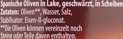 Kattus Spanische schwarze Oliven, in Scheiben, 1er Pack (1 x 345 g)