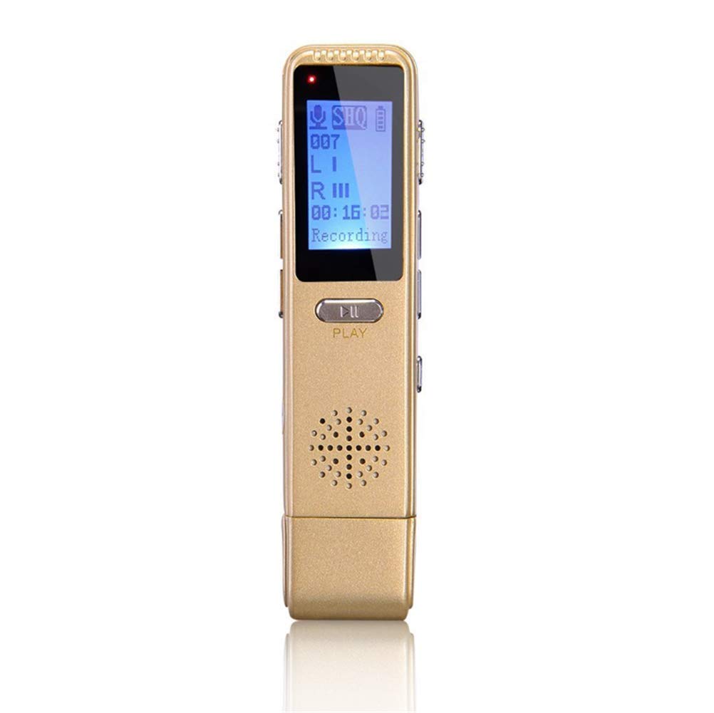 Grabadoras de Voz Digitales Digital Voice Recorder USB Conector Recto HD Reducción de Ruido Control de Voz Profesional Grabación Mp3 de Larga duración con un Solo botón Grabadora