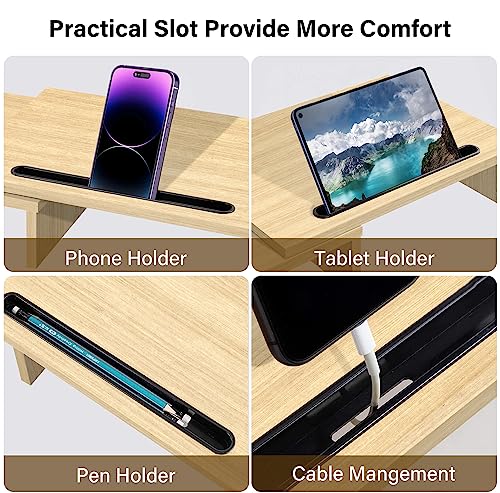 image for Zumist Dual Computer Monitor Riser, Dual Monitor Stand Desktop Organiz