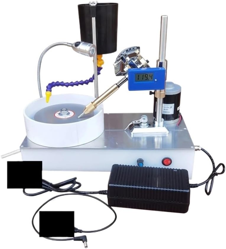 Faceting Machine, 2800RPM 120W Gemstone Grinding Faceting Machine Faceted Jewelry Polishing Polisher Flat Grinder Lapidary(Regular)