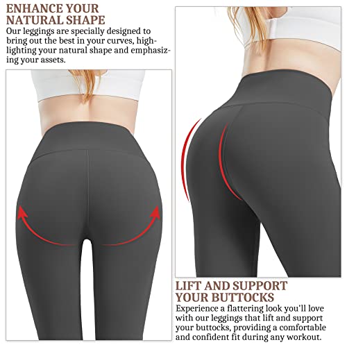 Quxiang Womens Bootcut Yoga Pants, Womens Crossover Flare Leggings Tummy Control Gym Workout Work Pants Grey #TOP4