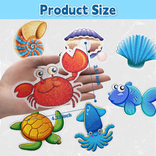 Secopad Lot de 20 Autocollants Antidérapants pour Baignoire, Poissons – vue 2