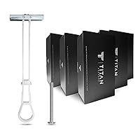 Vista 1 de TITAN ANCHORS® Anclajes de palanca rápida de 1/4"-20 con pernos para paneles de yeso, pernos de metal y bloque de hormigón Paquete de 50