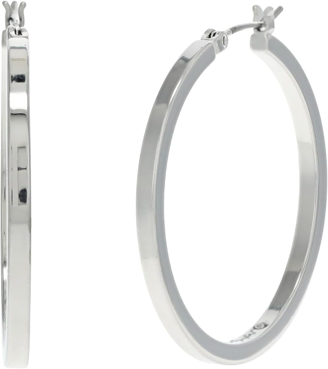 Karl Lagerfeld Paris 36 mm Round Hoop Earrings