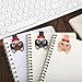 3pcs Magnetic Leather Bookmarks, Cute Cat Magnet Book Mark Kitten Clip for Reading Lovely Gifts for Women Teachers Students Reading Lovers