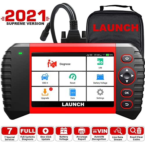LAUNCH Scanner CRP Touch PRO Elite, OBD2 Scan Tool with All System Diagnoses, 2022 Car Code Reader with 7 Special Functions Oil SAS EBP BMS Reset DPF ABS Bleeding Throttle Adaptation, Free Update