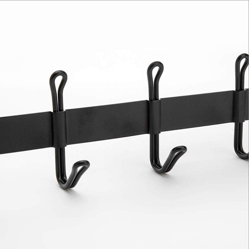 Black Coat and Hat Iron Coat Rack with 5 Hooks for Home Coat Hook Towels Bedroom Hook