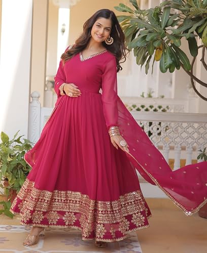 Image of Fashion Basket Havy Georgette Embroidered Anarkali Dress for Women