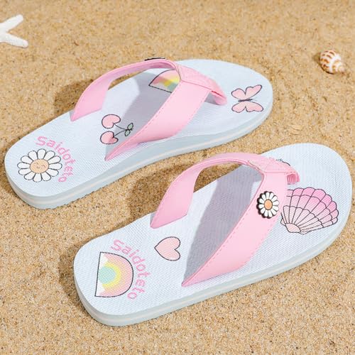 Image of Saidoteto Boys Girls Flip Flops Child Summer Slip-on Thong Sandals Beach Pool Water Shoes(Little /Big Kid)
