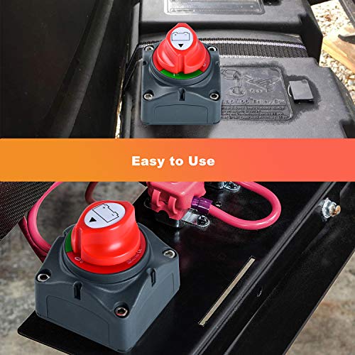 Briidea Accuschakelaar, 12 V-48 V, accu-scheidingsschakelaar, hoofdschakelaar voor campers, terreinvoertuigen, auto's… - Afbeelding 6