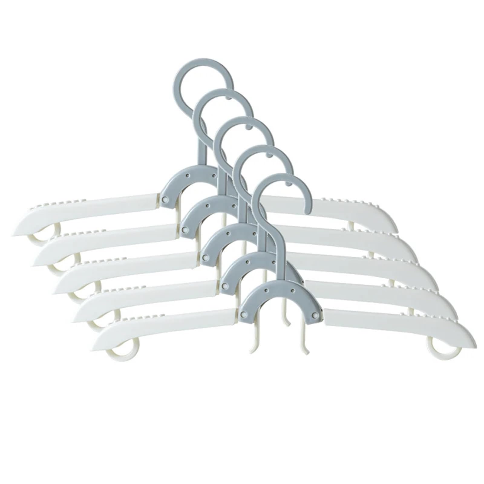 Travel Hangers Multifunctional Travel Folding Hanger Storage Drying Portable Business Trips Household Clothes(White 10pcs)
