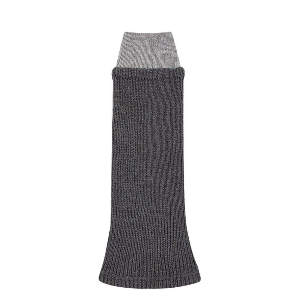 Women Winter Color Blocked Crochet Baggy Fashion Knit Leg Warmers for Sports Yoga Party