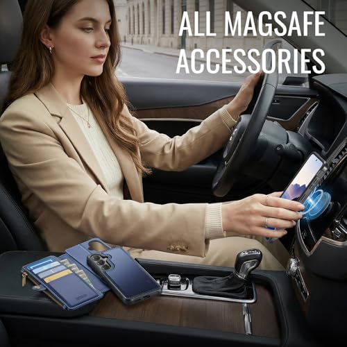 ZipFoldy for Galaxy S25 FE - Phone Case Wallet Magnetic Detach, Navy Blue by ZipFoldy - Used condition - Image 5