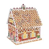 Fitz and Floyd 55-003 Christmas Gingerbread Cookie Jar, Red/Tan