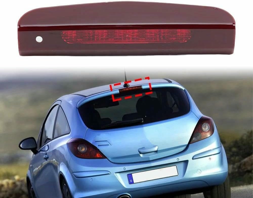 Tercera luz de Freno Central para Opel Corsa D para Opel Corsa E 2007-2019 （versión de 5 Puertas） 13188045/1222130/510511640
