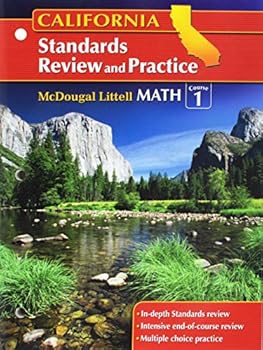 Paperback Math Standards Review and Practice Course 1 Grades 6-8: Mcdougal Littell Middle School Math California Book