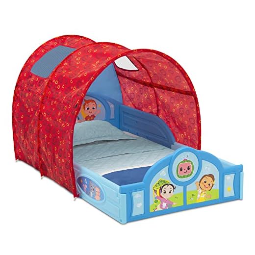 Delta Children CoComelon Sleep and Play Toddler Bed with Tent