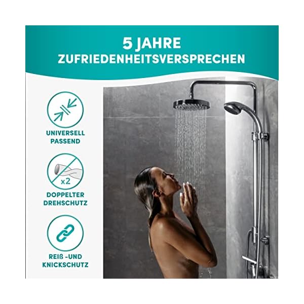Engelbach® Duschschlauch 1,25m mit doppeltem Verdrehschutz - Brauseschlauch aus Edelstahl - Flexibel & Knickfest… – Bild 7